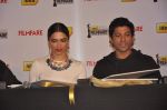 Deepika Pdukone and Farhan Akhtar unveil Filmfare Awards special issue in J W Marriott, Mumbai on 14th Feb 2014